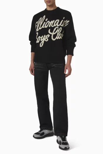 Script Sweater in Wool-blend