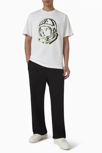 تي شيرت بطبعة رائد فضاء تضيء في الظلام قطن