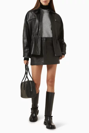 Cinched Jacket in Leather