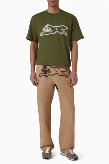 Spray Paint Running Dog T-shirt in Cotton