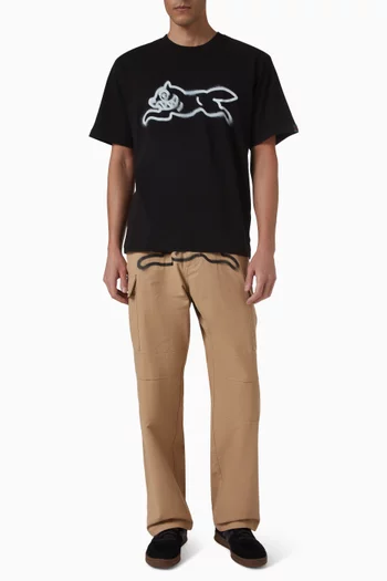 Spray Paint Running Dog T-shirt in Cotton