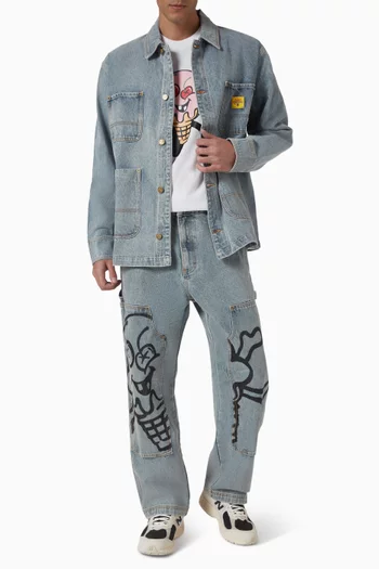 تي شيرت بطبعة آيس كريم وعظام قطن