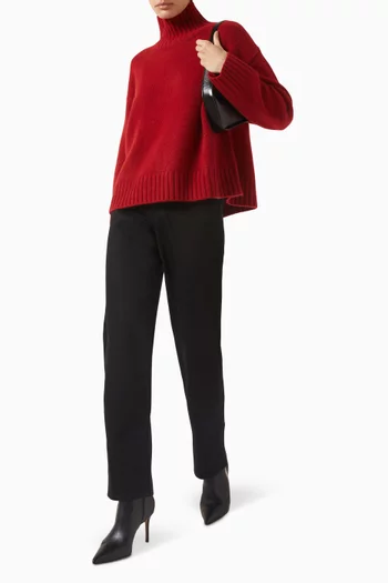 Funnel-neck Sweater in Cashmere