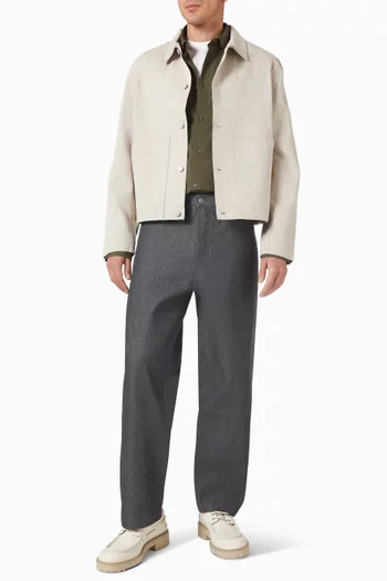 بنطال جينز دوم بقصة ساق مستقيمة دينم