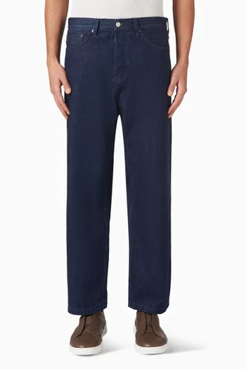 بنطال جينز دوم بقصة ساق مستقيمة دينم