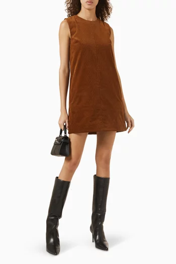 Mini Shift Dress in Corduroy