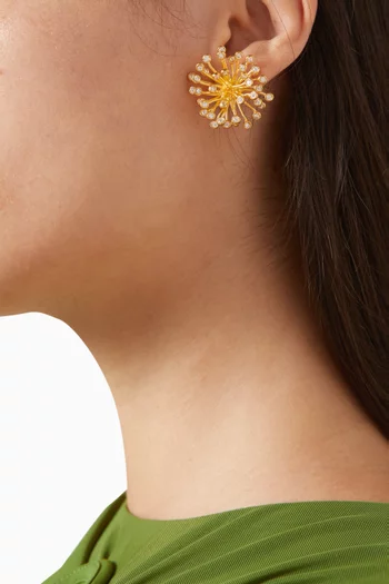 Polen CZ Earrings in Gold-plated Metal