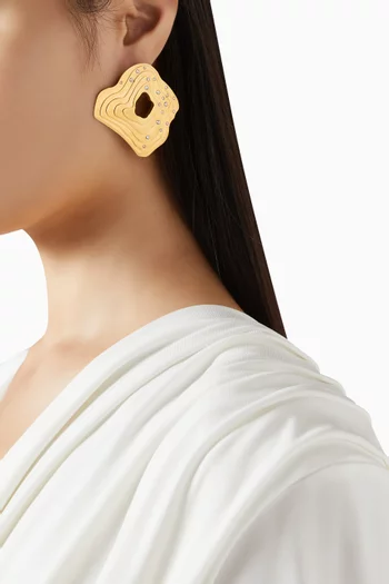 Falak Earrings in Gold-plated Brass