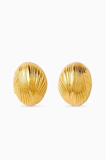 Thil Mini Stud Earrings in Gold-plated Brass