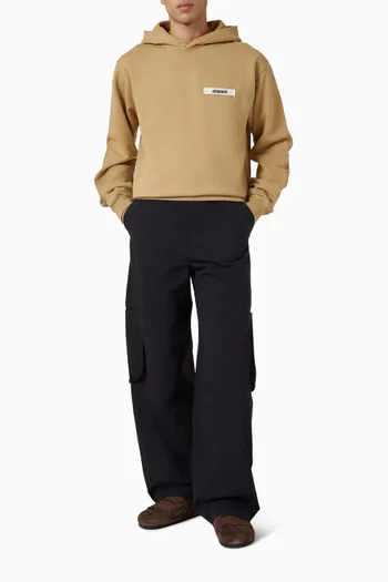 Grosgrain Logo Hoodie in Organic Cotton