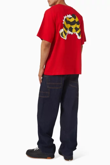 تي شيرت وايلد تايجر فضفاض قطن