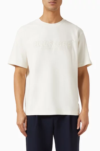 Logo Embroidery T-shirt in Cotton