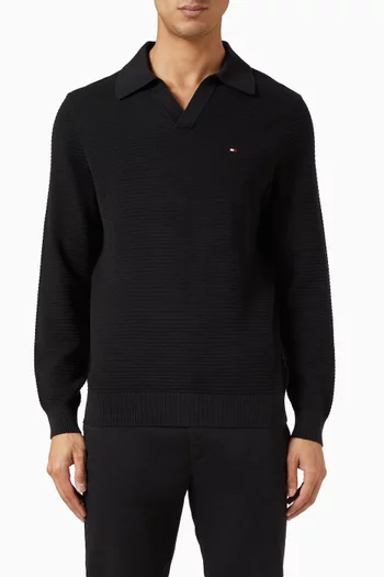 سترة بياقة جوني قطن