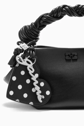 حلية بو بتصميم مرأة على شكل قلب جلد