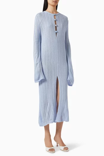 فستان مامو طويل منسوج