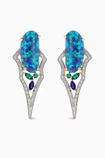 Kasbah Statement Earrings in 18kt Yellow Gold