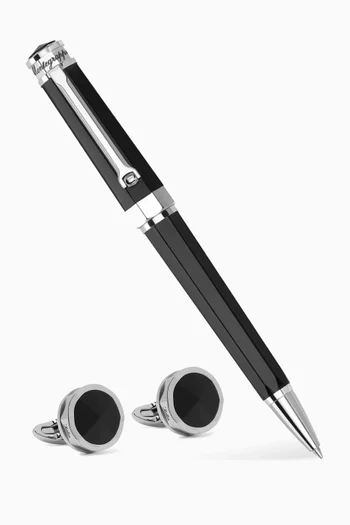 NeroUno Cufflinks & Ballpoint Pen Set