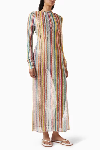Zig-zag Stripe Cover-up Dress