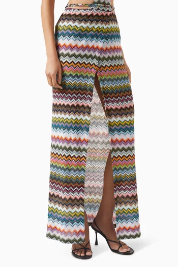 باريو طويل بنقشة خطوط متعرجة