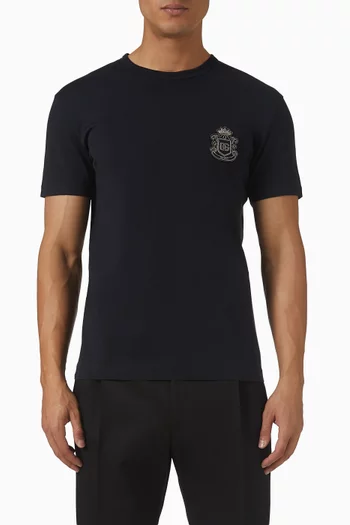 Heraldic DG-patch T-shirt in Cotton-jersey