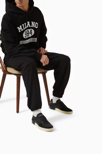 سنيكرز بورتوفينو أسفل الكاحل نايلون وجلد عجل