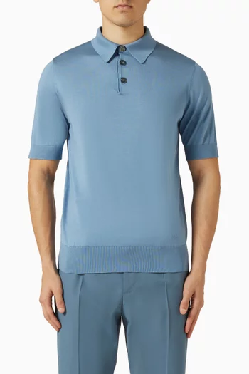 تي شيرت بولو منسوج من القطن