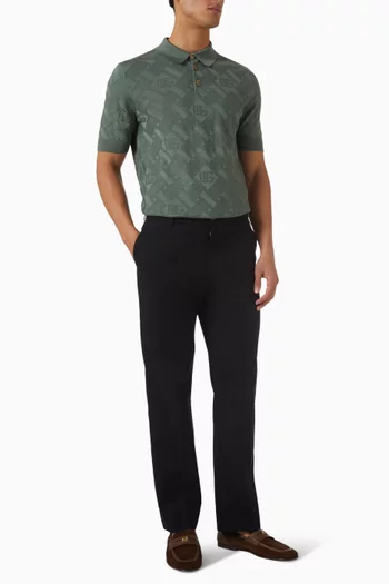 بنطال جينز بقصة ساق مستقيمة قطن غابردين