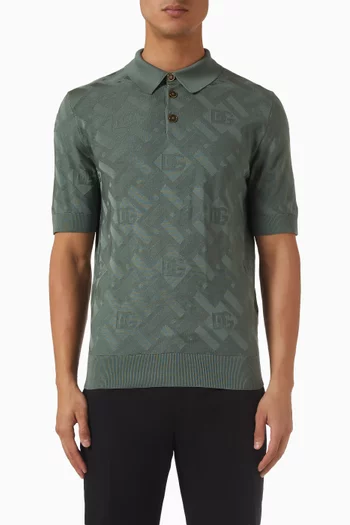 تي شيرت بولو بنقاط صغيرة حرير