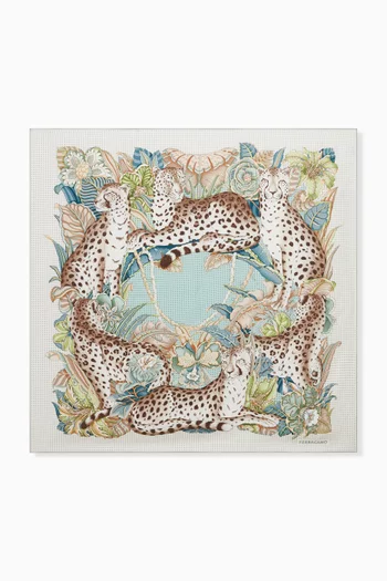 Cheetah-print Scarf in Silk