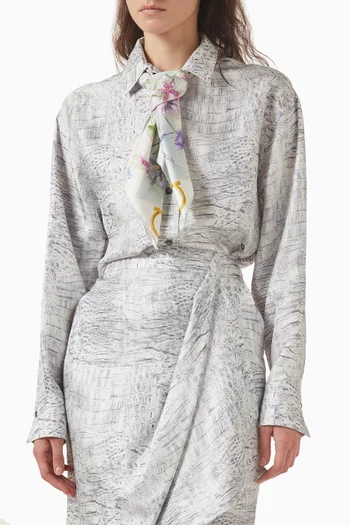 Floral Bloom Scarf in Silk