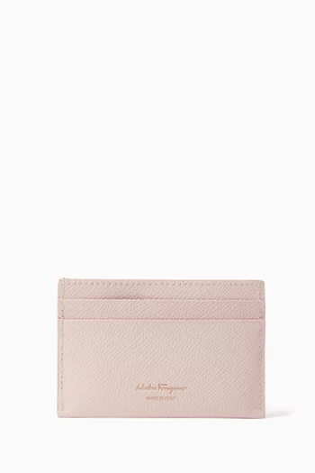 Gancini Card Holder in Leather