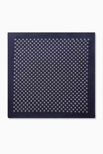 منديل جيب مزين بنقشة حرير