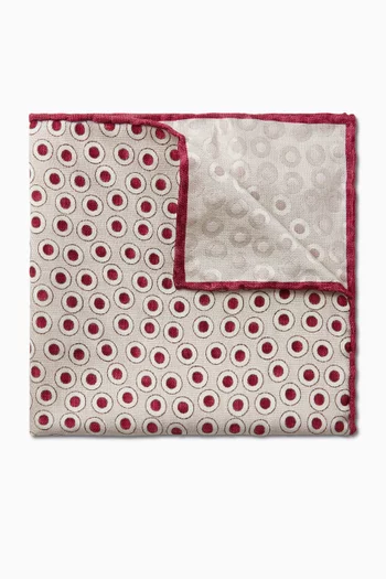 منديل جيب مخطط حرير