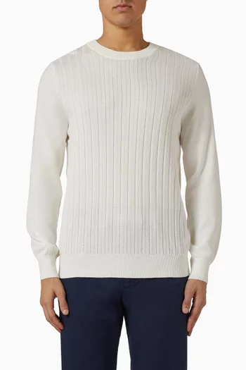 سترة بنسيج مضلع بارز قطن