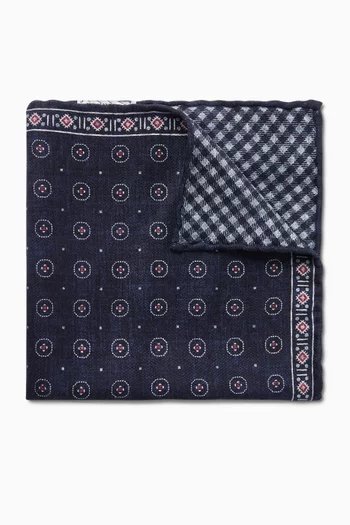 منديل جيب مزين بنقشة حرير