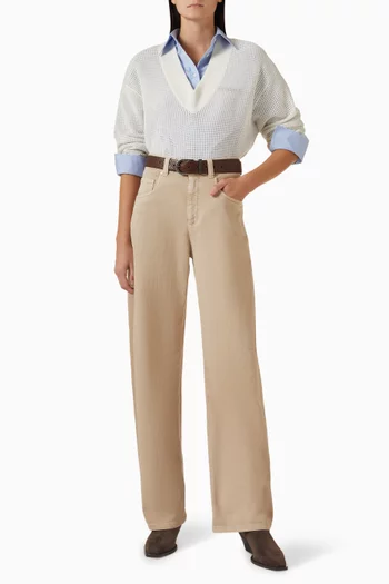 سترة بتصميم شبكي كشمير