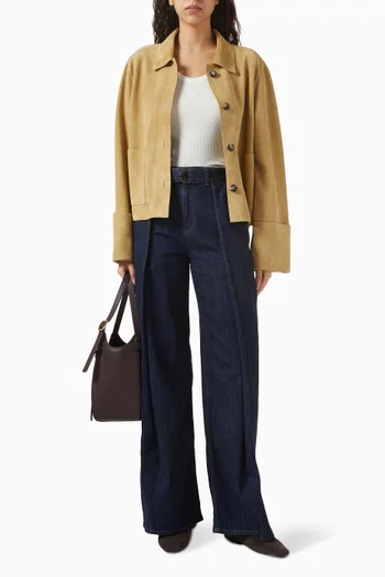 جاكيت بأساور مطوية شمواه