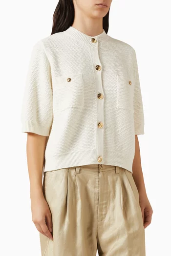 كارديغان كريستا منسوج من مزيج صوف