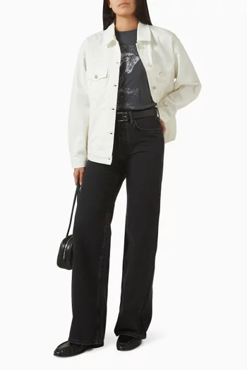 تي شيرت ليلي بطبعة حصان قطن