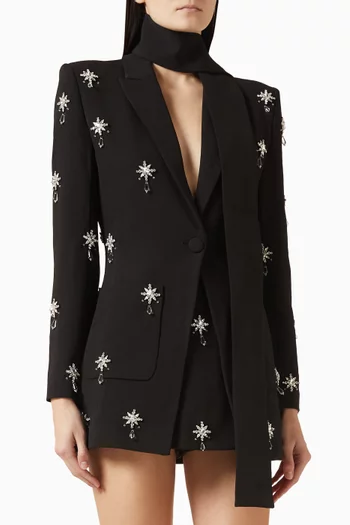 جاكيت آريا مزين بتطريزات