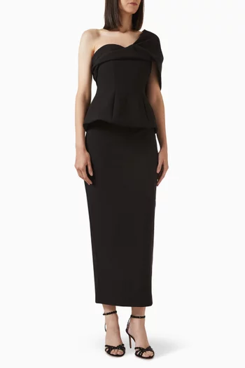 فستان سهرة جيوفانا بكتف مكشوف