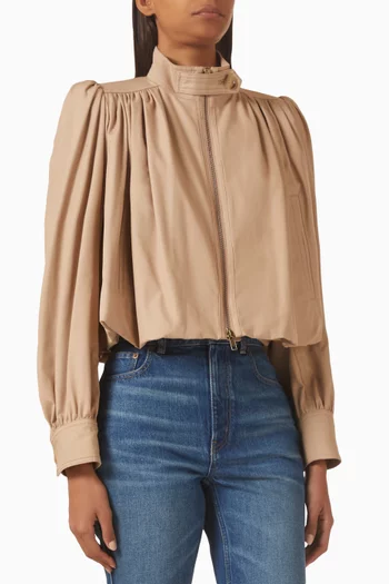 جاكيت بول بكشكش قطن وقنب عضوي