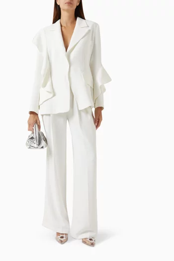Ruffled-trim Blazer