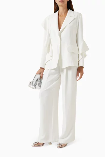 High-waisted Pleated Pants