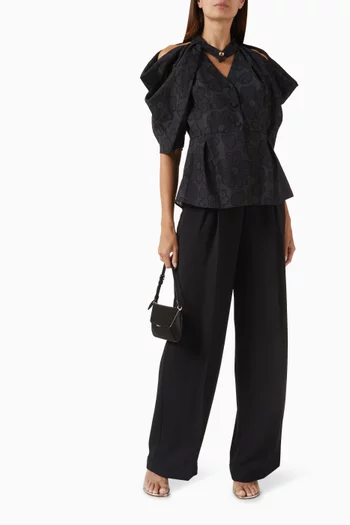 Floral Jacquard Blouse