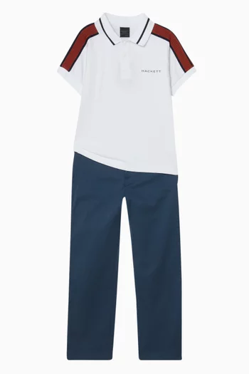 تي شيرت بولو بتصميم مقسم بألوان