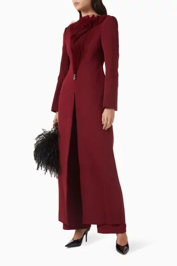 Carmelia Straight-leg Pants in Twill Suiting