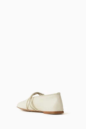 Rosa Mary-Jane Ballerinas in Leather