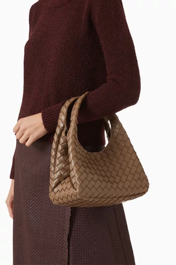 Small Campana Shoulder Bag  in Intrecciato Leather