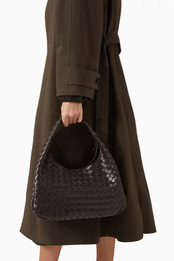 Medium Campana Shoulder Bag  in Intrecciato Leather